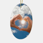 愛の手 セラミックオーナメント (左)