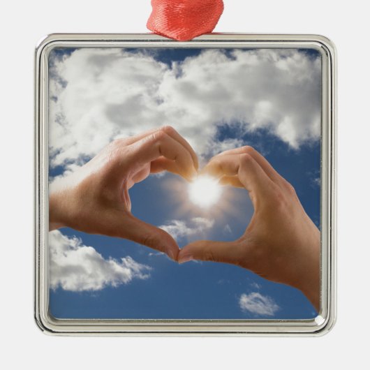 愛の手 メタルオーナメント (正面)