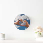 愛の手 ラウンド壁時計 (ホーム)