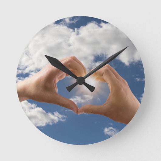 愛の手 ラウンド壁時計 (正面)