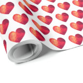 愛の折り紙3d赤いハート ラッピングペーパー (ロールコーナー)