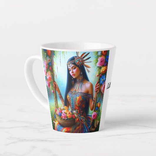 愛の抱擁 –  カフェラテマグ (左アングル)