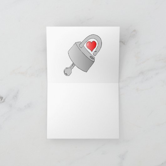 愛の抱擁: 愛の心を開くカード カード (内部)