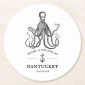 愛の抱擁 |結婚へようこそ ラウンドペーパーコースター (正面)