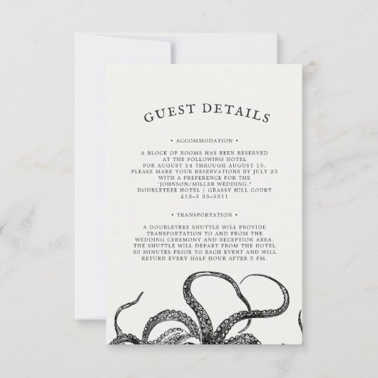 愛の抱擁 | RSVP応答 出欠カード (正面)