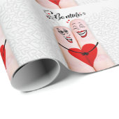 愛の指のレズビアン人々は私のバレンタイン ラッピングペーパー (ロールコーナー)