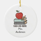 愛の教え贈りインスパイア物を自分の好きに合わせる先生T- セラミックオーナメント (裏面)