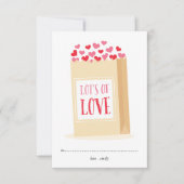 愛の教室のバレンタインデーのカードがたくさん 招待状 (正面)