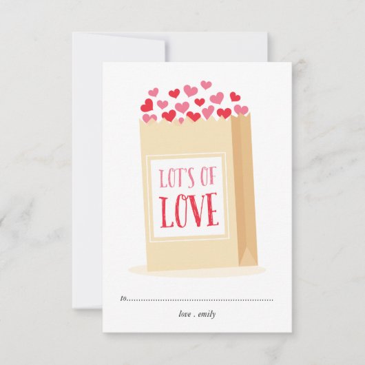 愛の教室のバレンタインデーのカードがたくさん 招待状 (正面)