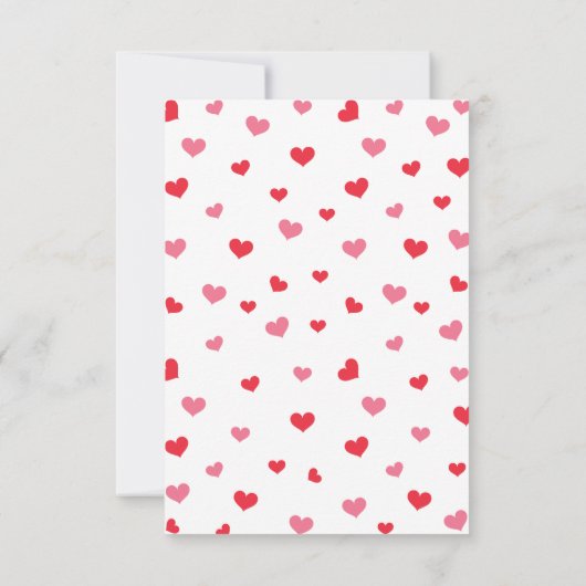 愛の教室のバレンタインデーのカードがたくさん 招待状 (裏面)