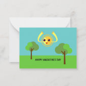 愛の教室キッズバレンタインのフラットノートカード ノートカード (裏面)