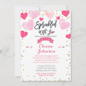 愛の散水ベビー招待状 招待状 (正面)