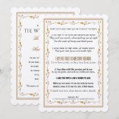 愛の数え方を教えて。タイポグラフィ ポエトリー ウェディング 招待状 (正面/裏面)