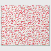 愛の文字が素敵な手書きのLOVE ラッピングペーパー (フラット)