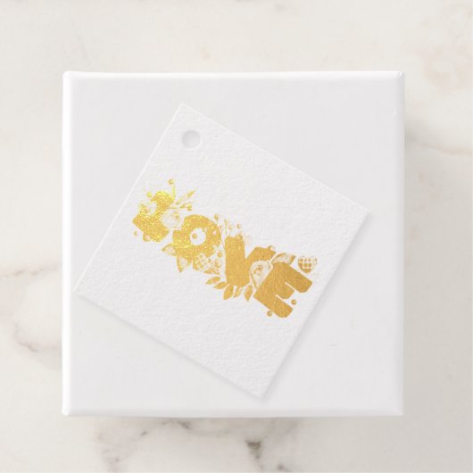 愛の文字はっきりしたブロック文字の水色 フェイバータグ (箱)