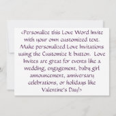 愛の新鮮な春招待状または発表 招待状 (裏面)