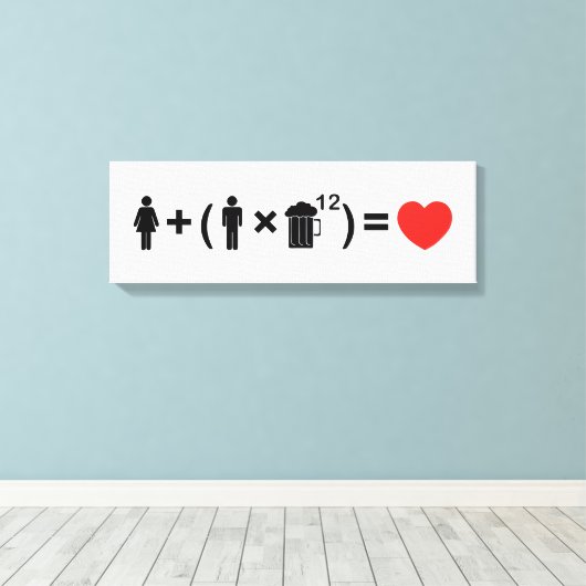 愛の方程式男性へ キャンバスプリント (インサイチュ (ウッドフロア))