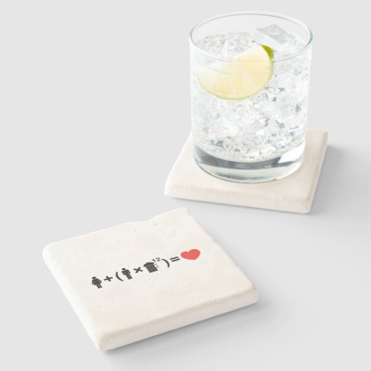 愛の方程式男性へ ストーンコースター (横)