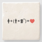 愛の方程式男性へ ストーンコースター (正面)