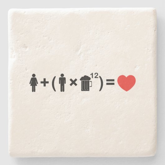 愛の方程式男性へ ストーンコースター (正面)