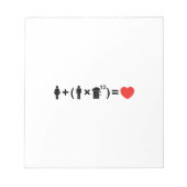 愛の方程式男性へ ノートパッド (正面)