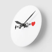 愛の方程式男性へ ラウンド壁時計 (傾斜)