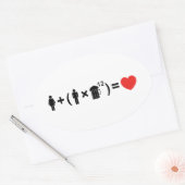 愛の方程式男性へ 楕円形シール (封筒)