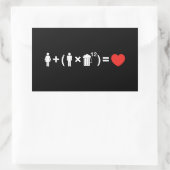 愛の方程式男性へ 長方形シール (バッグ)