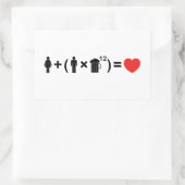 愛の方程式男性へ 長方形シール (バッグ)