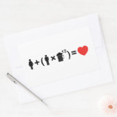 愛の方程式男性へ 長方形シール (封筒)