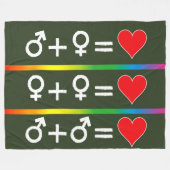 愛の方程式 フリースブランケット (正面(横))