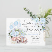 愛の旅の冒険 ブライダルシャワー 招待状 (スタンド正面)