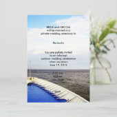 愛の旅クルーズ船/目的地の結婚式 招待状 (スタンド正面)