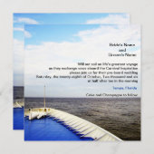 愛の旅 | クルーズ船/目的地での結婚式 招待状 (正面/裏面)