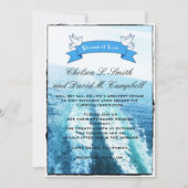 愛の旅|クルーズ船/目的地の結婚式 招待状 (正面)