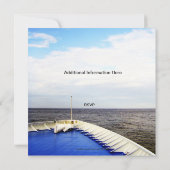 愛の旅 |クルーズ船/目的地の結婚式 招待状 (裏面)