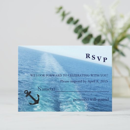 愛の旅|クルーズ船/目的地への出発のご案内 出欠カード (スタンド正面)