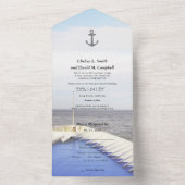 ©愛の旅/クルーズ船/目的地ウェディングアル オールインワン招待状 (内側)