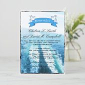 愛の旅|クルーズ船/目的地ウェディング 招待状 (スタンド正面)