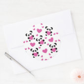 愛の日のパターン ラウンドシール (封筒)