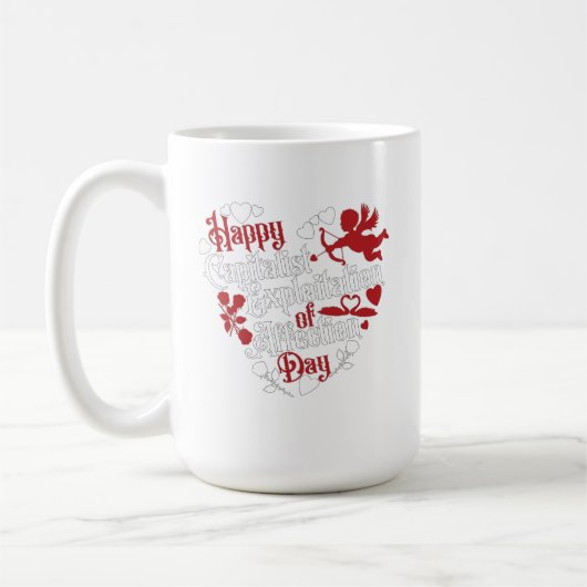 愛の日の幸福な資本主義的搾取 コーヒーマグカップ (左)