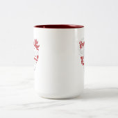 愛の日の幸福な資本主義的搾取 ツートーンマグカップ (中央)