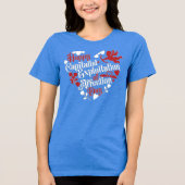 愛の日の幸福な資本主義的搾取 トライブレンドTシャツ (正面)