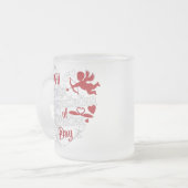 愛の日の幸福な資本主義的搾取 フロストグラスマグカップ (正面左)