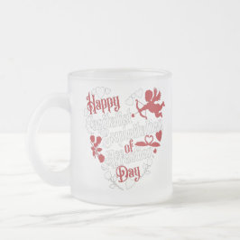 愛の日の幸福な資本主義的搾取 フロストグラスマグカップ