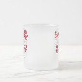 愛の日の幸福な資本主義的搾取 フロストグラスマグカップ (中央)