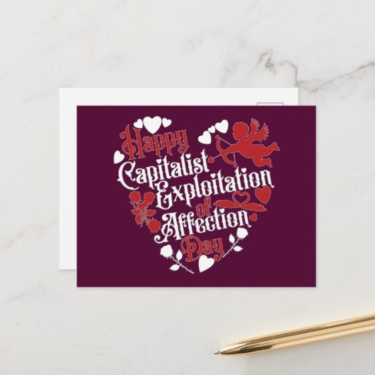 愛の日の幸福な資本主義的搾取 ポストカード (正面/裏面インサイチュ)