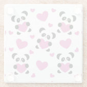 愛の日へのパターン ガラスコースター (裏面)