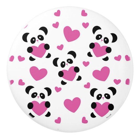 愛の日へのパターン セラミックノブ (正面)