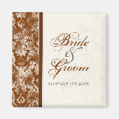 愛の日結婚付を保存カスタムする マグネット (正面)